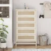 Latta 5 Drawer Dresser Ivory Oak/Faux Rattan - Room & Joy -Furniture Specialty Store GUEST f72d8e34 266a 4a24 9339 e9d126e1a7ad