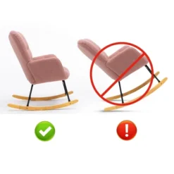 Epping Accent Modern Armchair Faux Shearling Fabric Nursery Glider Rocker, Wingback Chair Rocking Chairs-Maison Boucle -Furniture Specialty Store GUEST f72fb9ca bcf5 43cb baf9 1c77bcb0958f