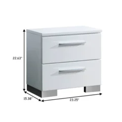 Contemporary Nightstand White - Benzara -Furniture Specialty Store GUEST f74db78c 35ad 46cf 9210 e96391a78438