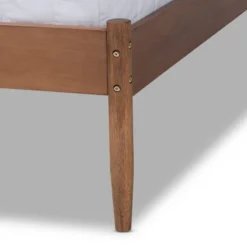 Leanora Wood Platform Bed Ash Walnut - Baxton Studio -Furniture Specialty Store GUEST f782df00 aeda 457a 8af3 f2173b20ca74