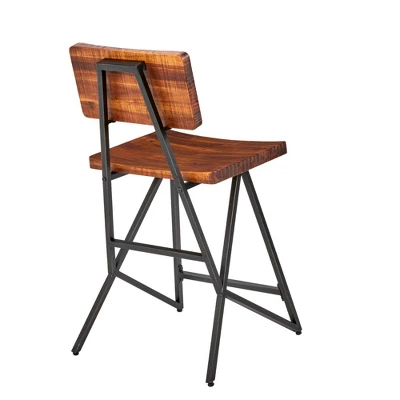 Trestle Counter Height Barstool Amber/Gun Metal 6 Trestle Counter Height Barstool Amber/Gun Metal - Image 4