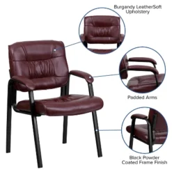 Emma And Oliver LeatherSoft Executive Reception Chair With Powder Coated Frame -Furniture Specialty Store GUEST f83c0473 15a5 4695 88b1 3d5d59277a21