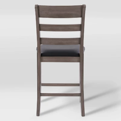 7pc New York Counter Height Wood Dining Set Washed Gray - CorLiving 7 7pc New York Counter Height Wood Dining Set Washed Gray - CorLiving - Image 5