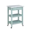 Colorado Kitchen Cart With Stainless Steel Top Blue - Boraam