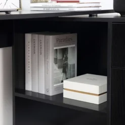 HomCom L-Shaped Computer Desk Workstation With Rotating Storage Shelves And Drawer 17 HomCom L-Shaped Computer Desk Workstation With Rotating Storage Shelves And Drawer -Furniture Specialty Store GUEST f8f1c501 39ca 4ee1 ace5 f471cfafdb13