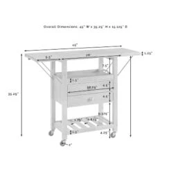 Bristol Double Drop Leaf Kitchen Cart White - Crosley -Furniture Specialty Store GUEST f91decf1 6f16 40fa a9f3 73039155406f