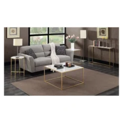 Gold Coast Faux Marble Console Table Gold - Breighton Home -Furniture Specialty Store GUEST f99eff31 6bde 43c4 a5f5 db8ddcb6c29b