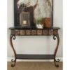 Traditional Metal Console Table - Dark Brown - Olivia & May -Furniture Specialty Store GUEST f9d24ff6 a1e5 4612 9a50 48a9304bf820