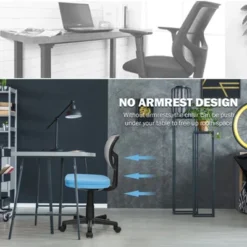 Tangkula Armless Mesh Office Chair Ergonomic Swivel Computer Desk Chair Height Adjustable Task Chair For Adults And Kids -Furniture Specialty Store GUEST fa9ba015 0195 4f72 87a3 0bef3a852b1d