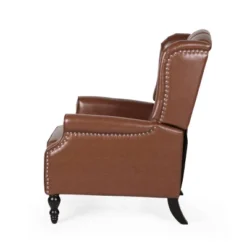 Walter Contemporary Tufted Recliner Cognac Brown/Dark Brown - Christopher Knight Home -Furniture Specialty Store GUEST faf8000d 5b17 4945 a1f6 bebefb542067