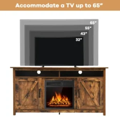 Costway 60'' Industrial Fireplace TV Stand W/18'' 750W/1500W Electric Fireplace -Furniture Specialty Store GUEST fb5d44fb b6cb 4c6e 8d36 c94793065843