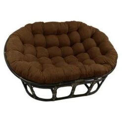 63"x45" Double Papasan With Micro Suede Cushion - International Caravan -Furniture Specialty Store GUEST fb805630 dcbb 454f b08a 5d9cee205366