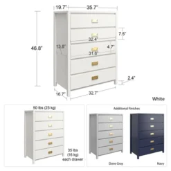 Little Seeds Monarch Hill Haven 5 Drawer Kids Dresser -Furniture Specialty Store GUEST fbd66eca 9ffe 4311 8bfc 226feb1a9b24