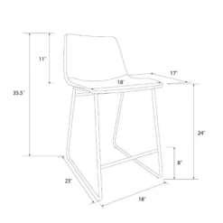 Bowden Faux Leather Counter Height Barstool - Threshold™ -Furniture Specialty Store GUEST fc17995b 497f 4a5a 958c c9c8bb9e68cc