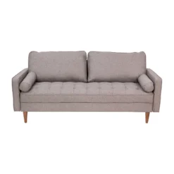 Flash Furniture Hudson Mid-Century Modern Sofa With Tufted Upholstery & Solid Wood Legs -Furniture Specialty Store GUEST fc51660a cc4e 4e3e becc 80d3b9c1a36b