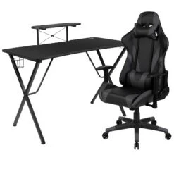 Flash Furniture Gaming Desk And Reclining Gaming Chair Set With Cup Holder, Headphone Hook, And Monitor/Smartphone Stand -Furniture Specialty Store GUEST fd0d6d56 9bce 4755 a662 e332e4fde4f5