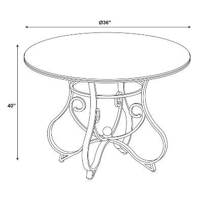 Carter Pub Bar Height Table Metal/Cherry - Powell Company 10 Carter Pub Bar Height Table Metal/Cherry - Powell Company - Image 8
