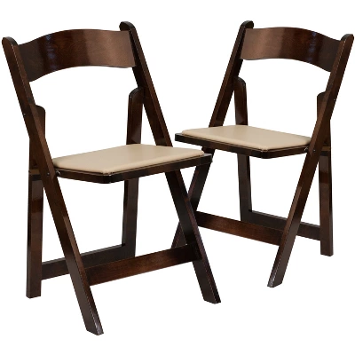 Emma And Oliver 2 Pack Wedding Party Event Wood Folding Chair With Vinyl Padded Seat 14 Emma And Oliver 2 Pack Wedding Party Event Wood Folding Chair With Vinyl Padded Seat - Image 12