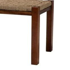 Hermes Natural Seagrass And Mahogany Wood Bench Walnut Brown - Bali & Pari -Furniture Specialty Store GUEST fd60083e 3bb7 49a2 ad8e 098bb7d38900