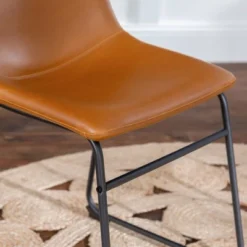 Set Of 2 Laslo Modern Upholstered Faux Leather Dining Chairs - Saracina Home -Furniture Specialty Store GUEST fe245bc2 14e4 4821 9570 ac728abc73e4