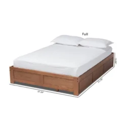 Wren 3 Drawer Storage Bed Frame Walnut - Baxton Studio -Furniture Specialty Store GUEST ff1dc919 bb10 4ee8 bc69 cdd013b37359