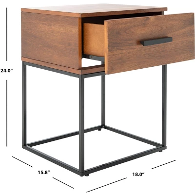 Marquise 1 Drawer Nighstand - Brown - Safavieh 5 Marquise 1 Drawer Nighstand - Brown - Safavieh - Image 3