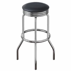 2pc Summit Swivel Stools Metal With Faux Leather Barstools Black - Winsome -Furniture Specialty Store GUEST ffdf4b74 43af 4942 b0d6 61c9712516d7